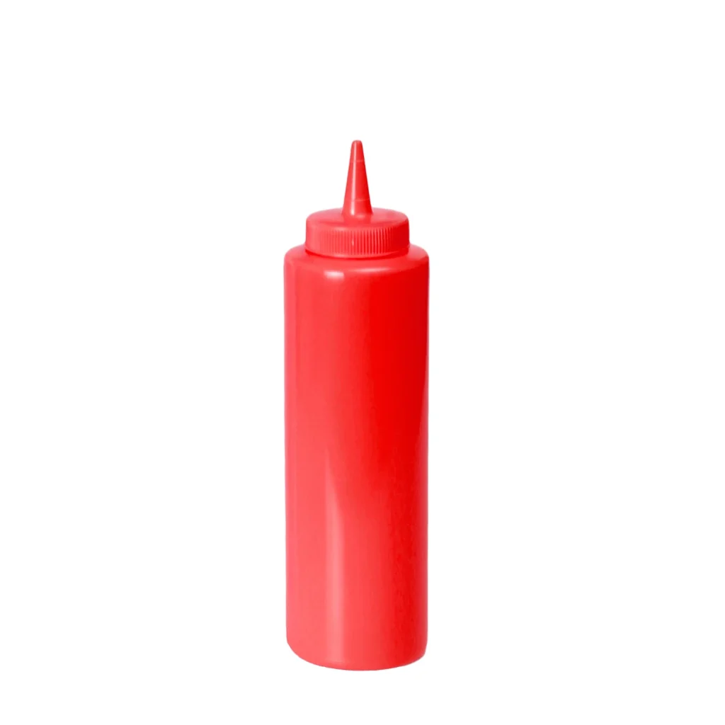 Plastflaska 35,5cl röd.