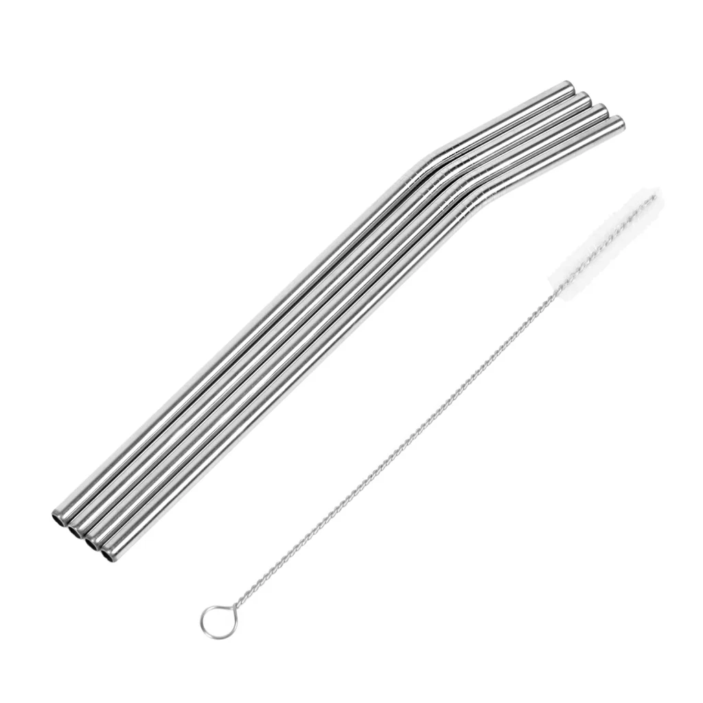 Sugrör rostfri 6x215mm 4-p