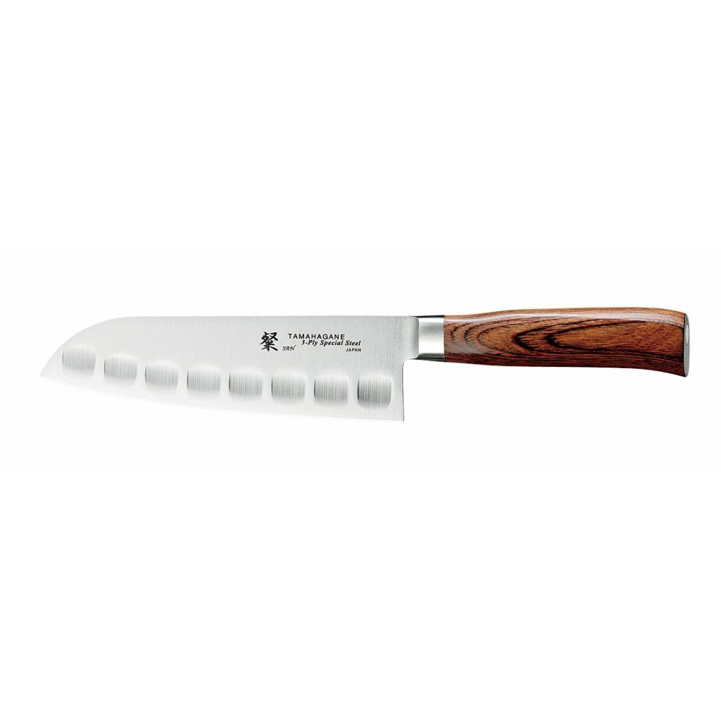Santokukniv olivslipad 17.5cm Rostfritt stål San, Tamaha.
