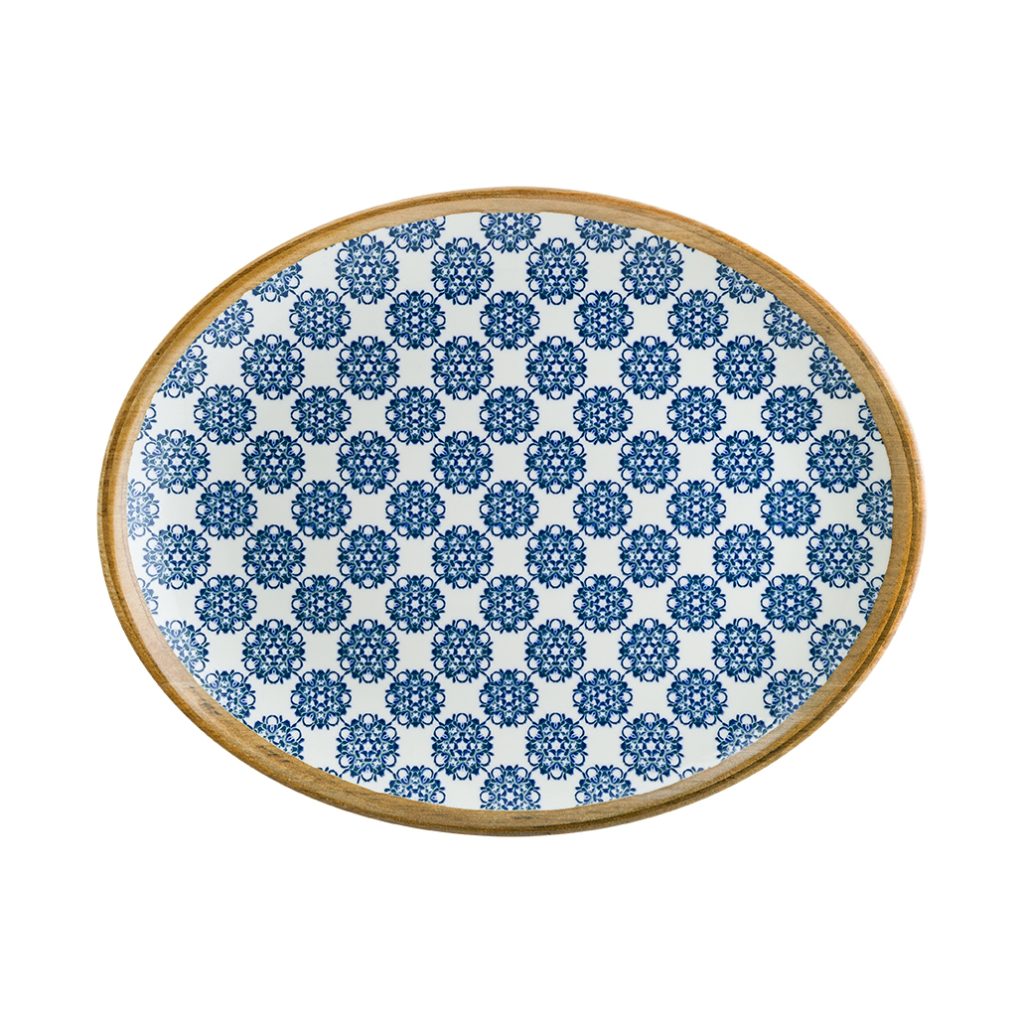Flat tallrik oval 250mm Calif lotus Bonna