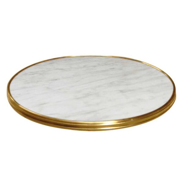 Bordsskiva Marble Bistro Ø60 cm, Mässing