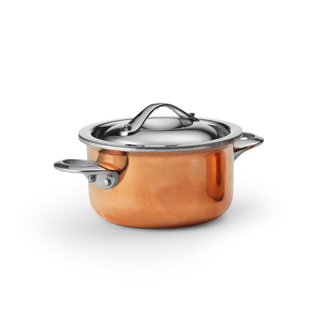 Mini kittel 3-skikt koppar-alu-rostfritt stål  40cl Patina
