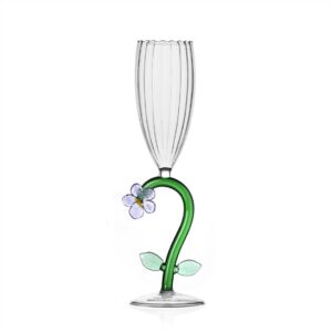 Champagneglas Botanica lila blomma 16cl Ichendorf Milano