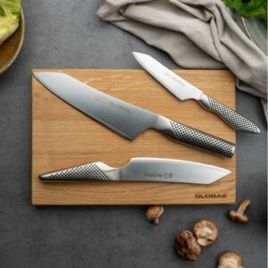 Knivset 3st Global 40 år - Kirsisuke 15cm, kockkniv 18cm, allkniv 11cm