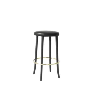Pall Piruett bok 67 cm mässing & läder sits cognac