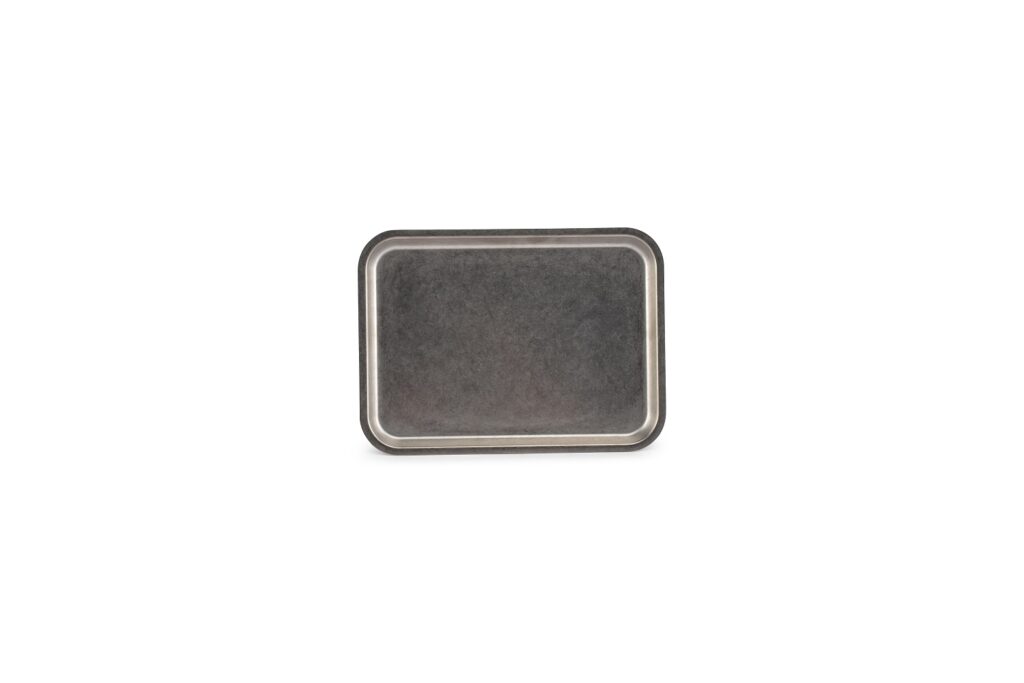 Serveringsbricka 22x16 cm vintage silver
