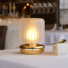 Bordslampa Firefly guld/frostad