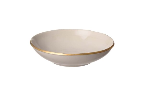 Tallrik dj.240mm Edge Ivory Gold