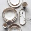 Tallrik dj.240mm Edge Ivory Gold