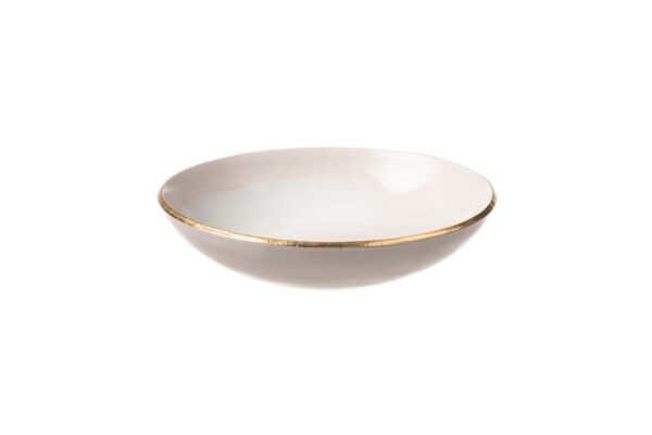 Tallrik dj.200mm Edge Ivory Gold