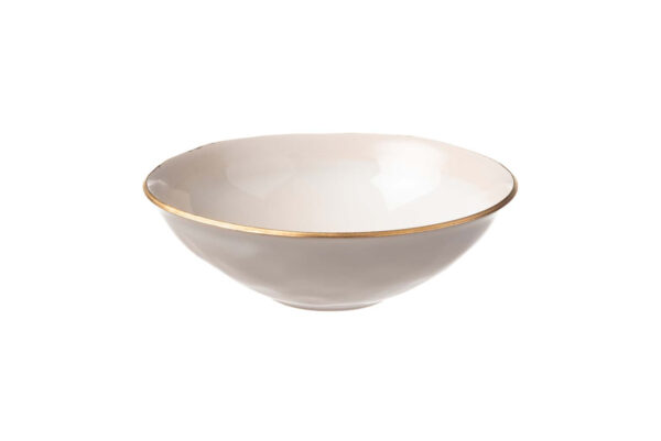 Skål 160mm Edge Ivory Gold