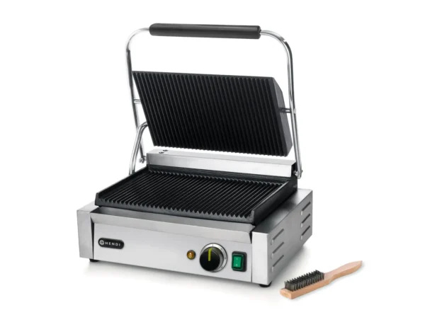 Klämgrill "Panini" räfflad/räfflad 2200W Hendi - Image 5