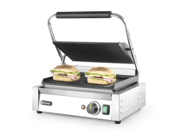 Klämgrill "Panini" räfflad/räfflad 2200W Hendi - Image 2