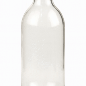 Glasflaska 50cl klar m silverkapsyl #utg