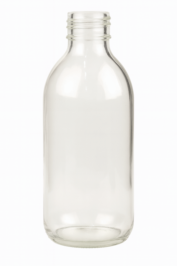 Glasflaska 50cl klar m silverkapsyl #utg