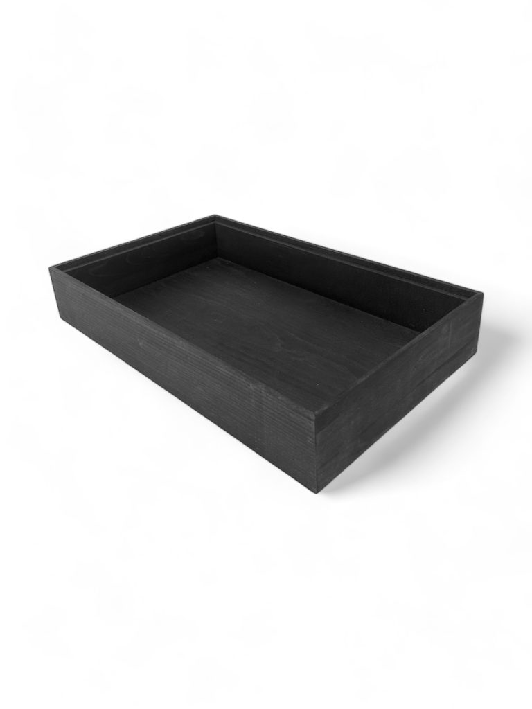 Trälåda 1/1-96 530x325x96mm Svart