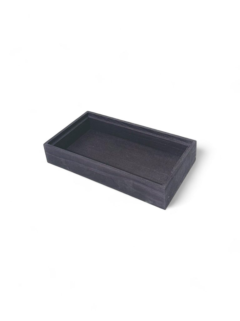 Trälåda 1/3-96 325x176x65mm Svart