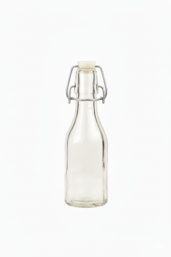 Glasflaska m. bygel 250ml