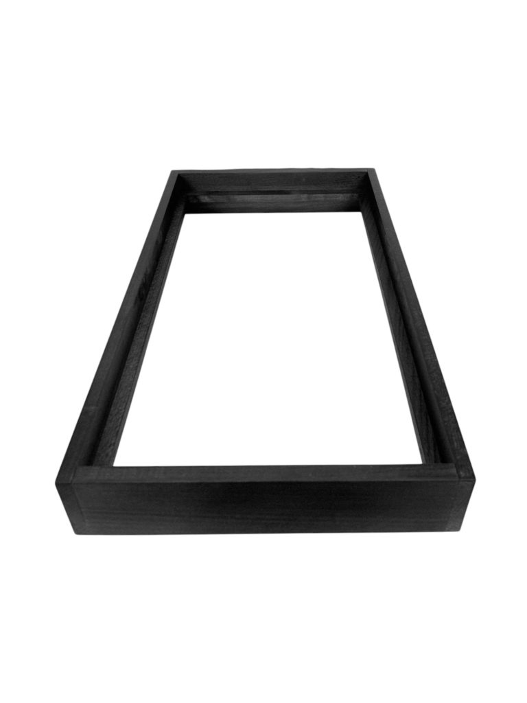 Kylram 1/1-86 565x360x86mm lackat trä Svart