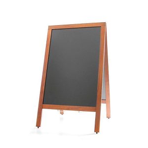 Gatupratare 60x70cm (H:120) blackboard m. brunbetsad träram Hendi