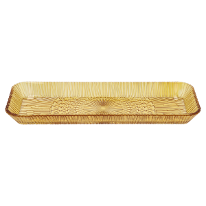 Glasfat rekt.380x140mm Amber Kusintha