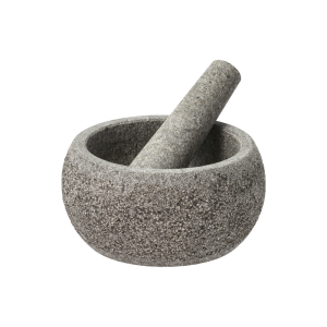 Mortel med stöt 16x8cm Granitgrå