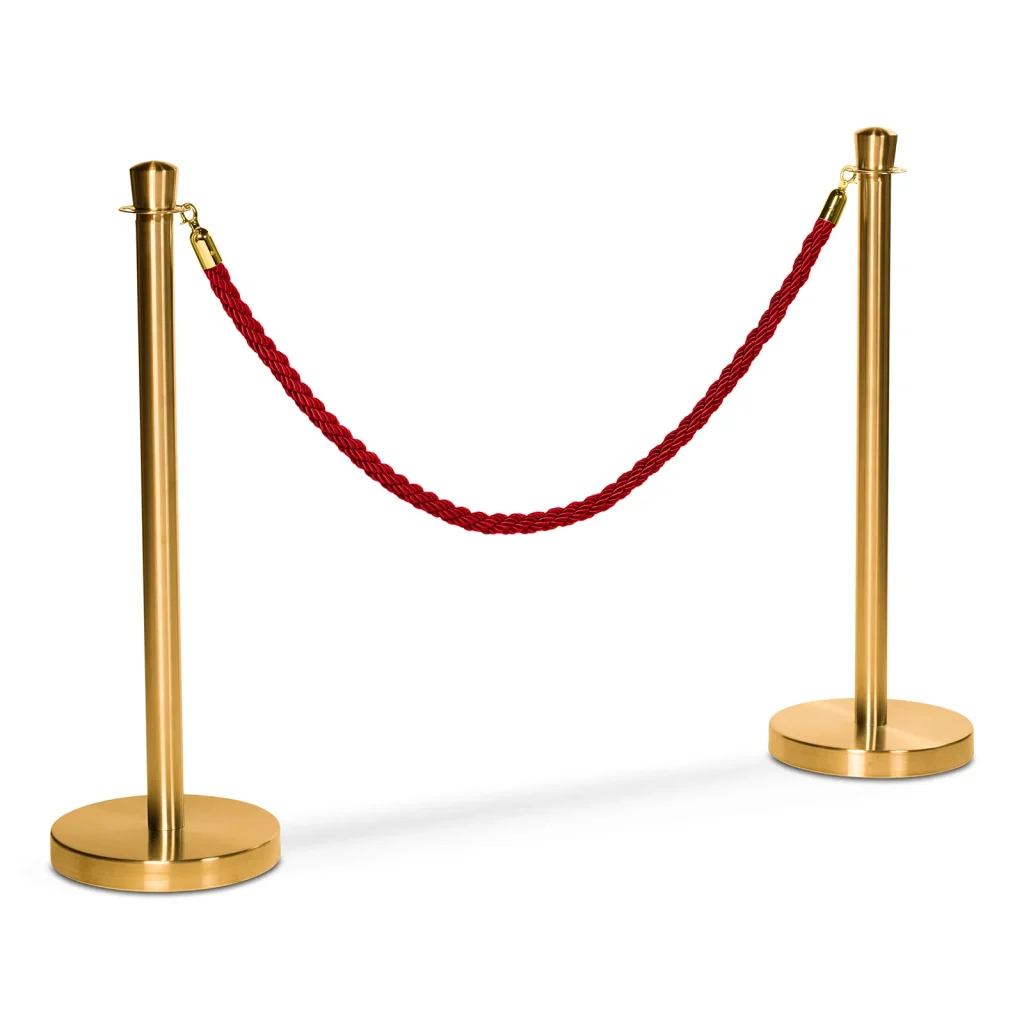 Stople + rep guld / röd (2 stolpar + 1 rep 150cm) Xirbi/Exxent
