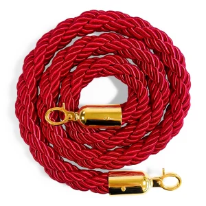 Rep röd/guld hakar L:150cm Xirbi/Exxent