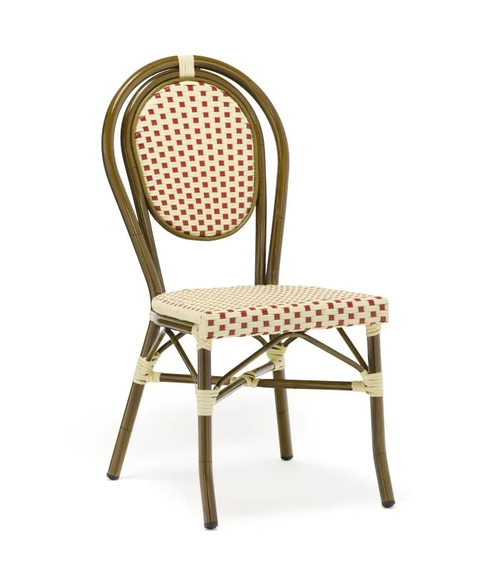 Stol Paris creme/vinröd Realisera