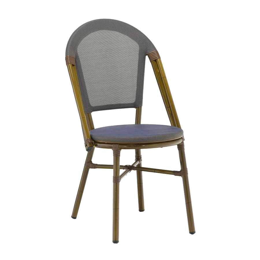 Stol Paris rund mörk/mässing Realisera