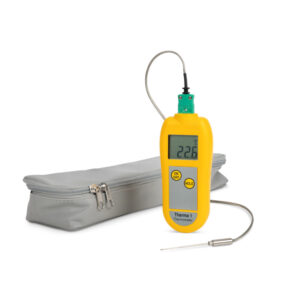 Termometer Therma 1 Gul Ugnstermometer med ugnssäker insticksgivare High temp Ø1.4 to Ø1 mm tip x 50 mm