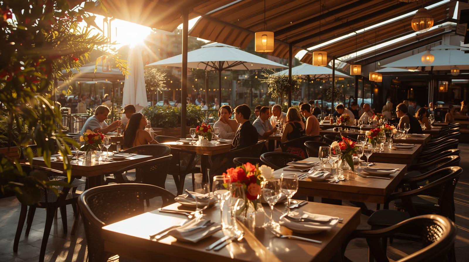 create images like restaurant outdoor dining environment. (1)