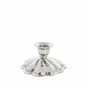 Ljusstake låg 10,5cm silver