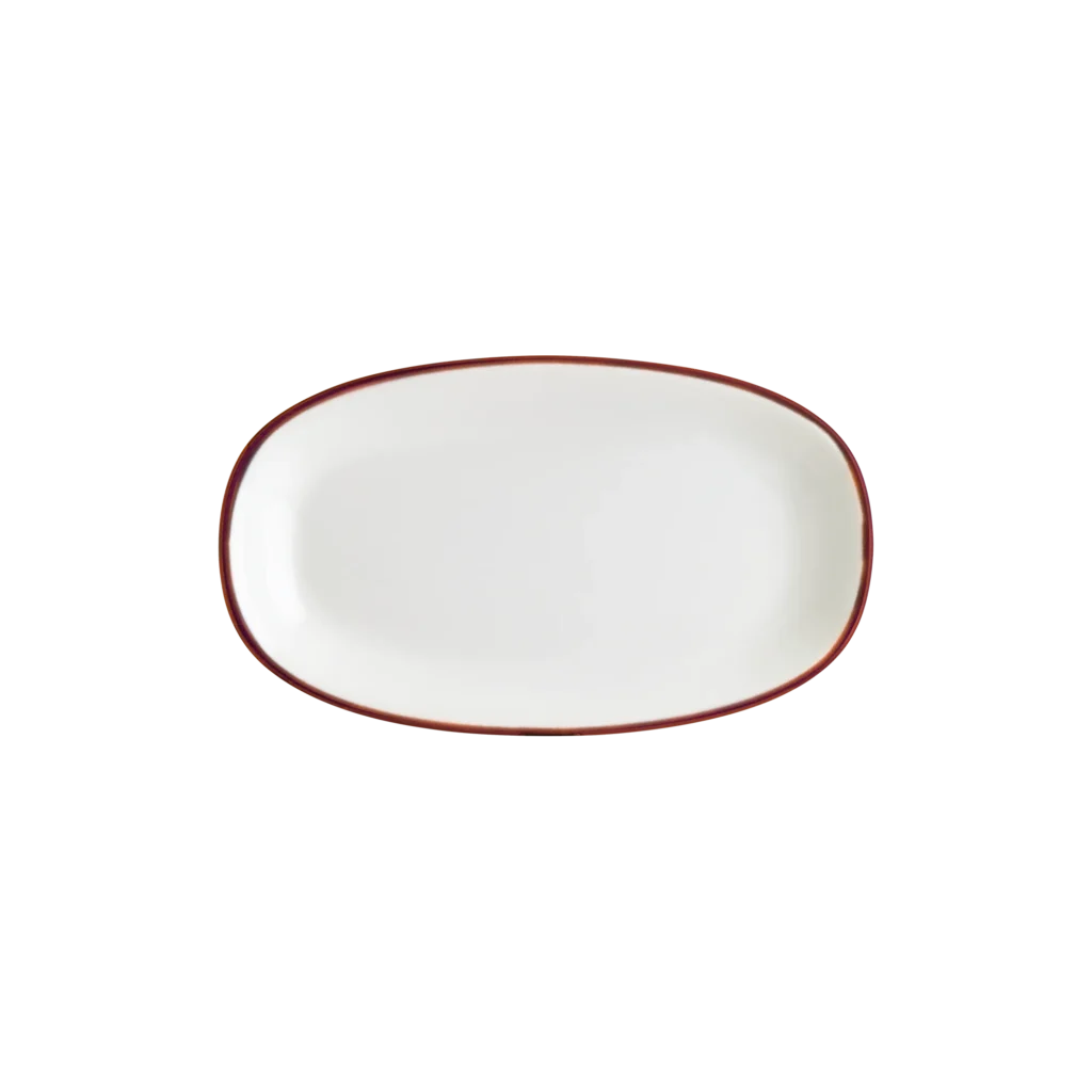 Tallrik ov.19x11cm Linea Burgundy Bonna