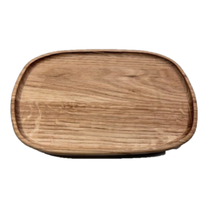 Serveringsbricka i ek oval 25x17cm
