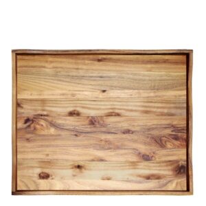Bricka 45x38x4,5cm Teak Raw