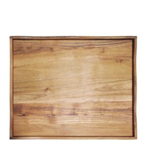 Bricka 38x31x4,5cm Teak Raw