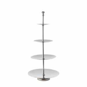 Våningsfat 4-vån Silver 25x25x53 cm